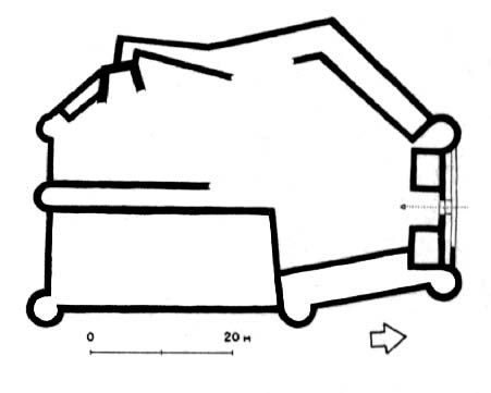 Ground-plan of Smolenice castle.