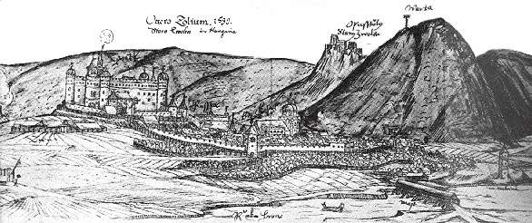 Zvolen castle in 1599.